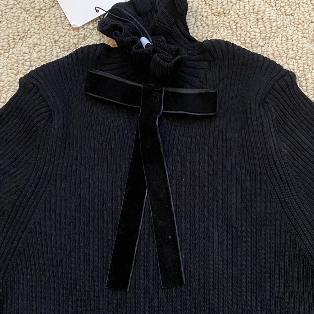 NWT Zara black ribbed turtle neck sweater - Picture 2 of 5